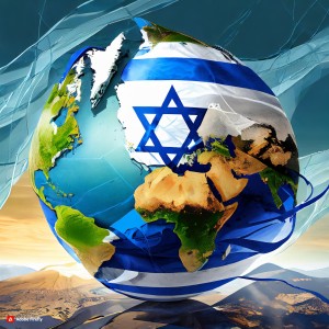 Firefly The Israeli flag wraps around the world 9662
